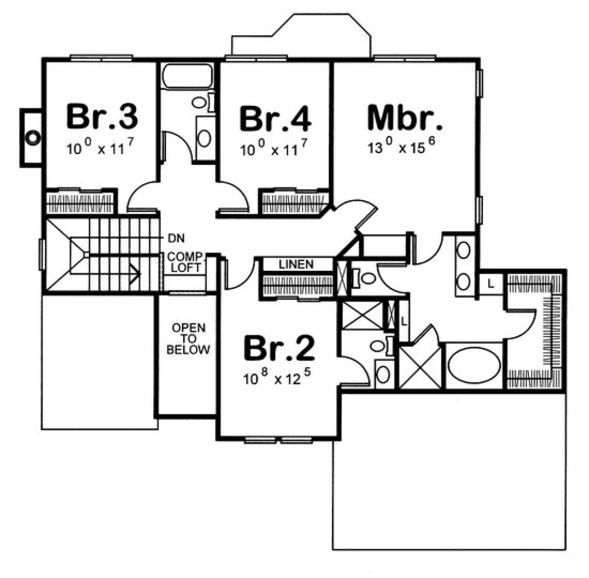 Floorplan 2 for House Plan #402-00862