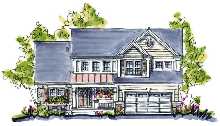 Traditional House Plan #402-00867 Elevation Photo