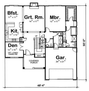 Floorplan 1 for House Plan #402-00867
