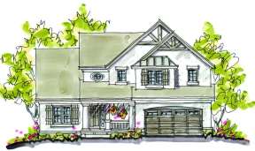 French Country House Plan #402-00868 Elevation Photo