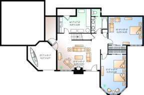 Basement Floor for House Plan #034-00099