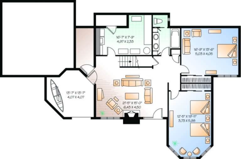House Plan House Plan #492 Drawing 1