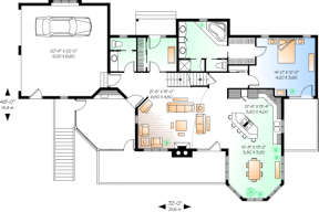 First Floor for House Plan #034-00099