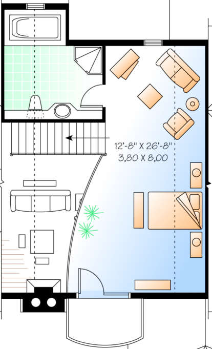 Second Floor for House Plan #034-00099