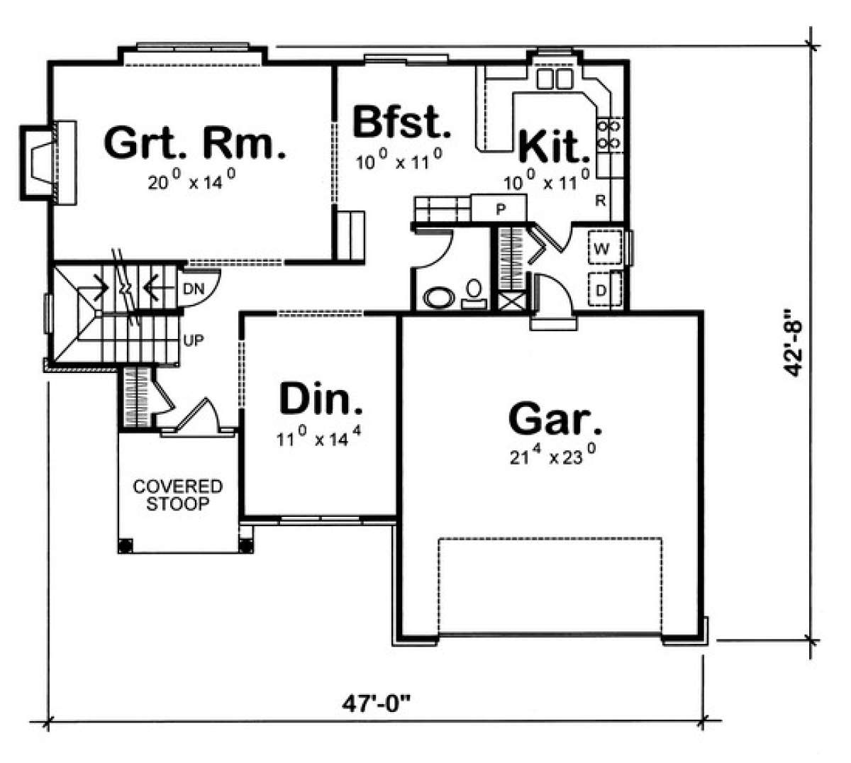 Floorplan 1 for House Plan #402-00871