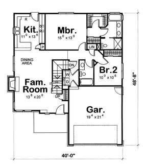 Floorplan 1 for House Plan #402-00876
