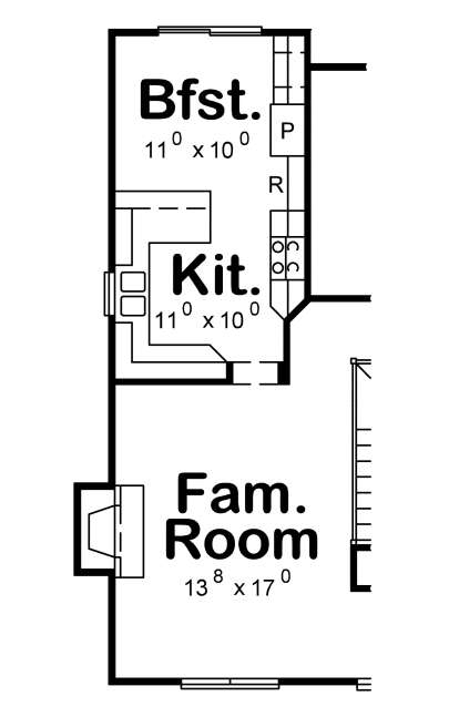 Alternate Main Floor Layout for House Plan #402-00877