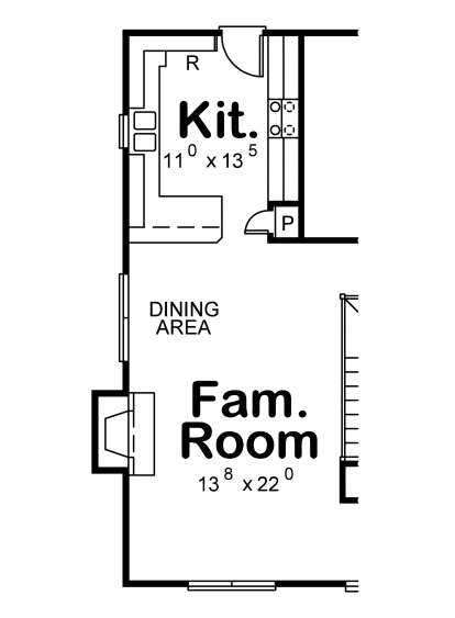 Alternate Main Floor Layout for House Plan #402-00877