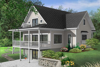 Lake Front House Plan #034-00100 Elevation Photo