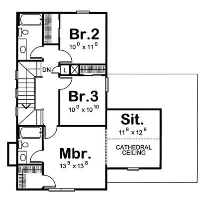 Floorplan 2 for House Plan #402-00879
