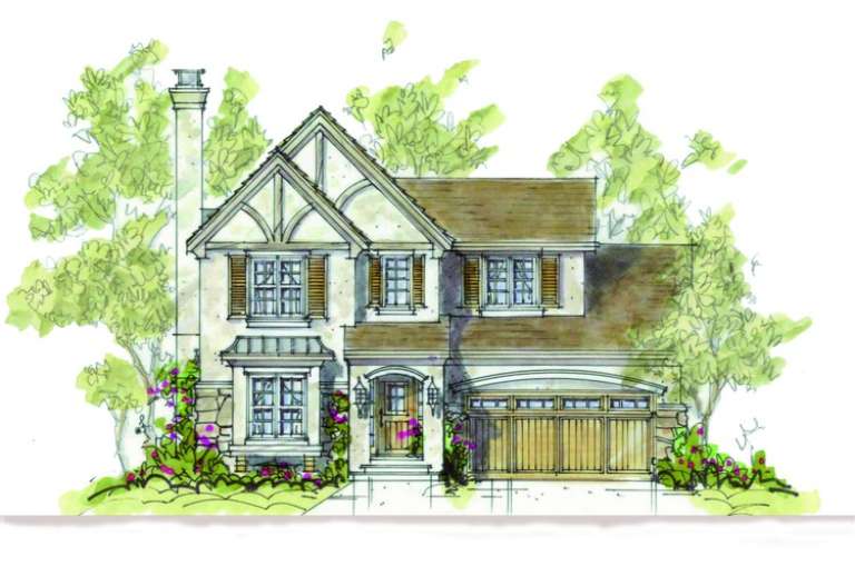 French Country House Plan #402-00880 Elevation Photo