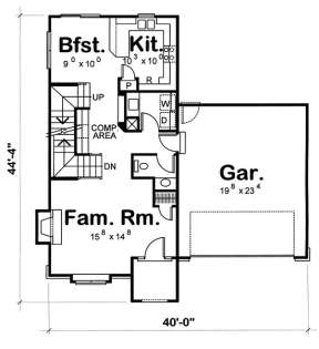 Floorplan 1 for House Plan #402-00880
