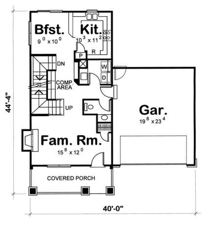 Floorplan 1 for House Plan #402-00881