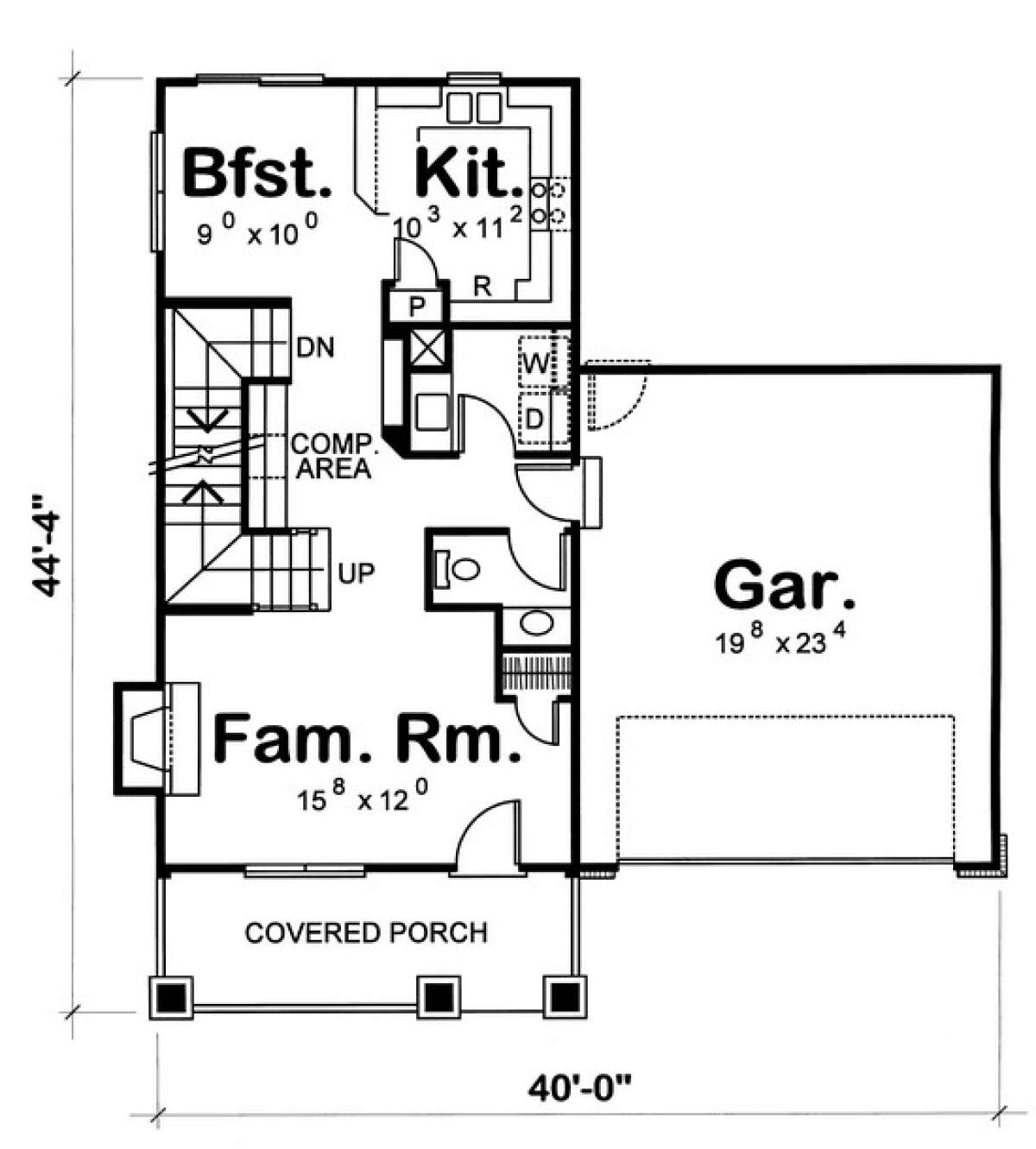Floorplan 1 for House Plan #402-00882