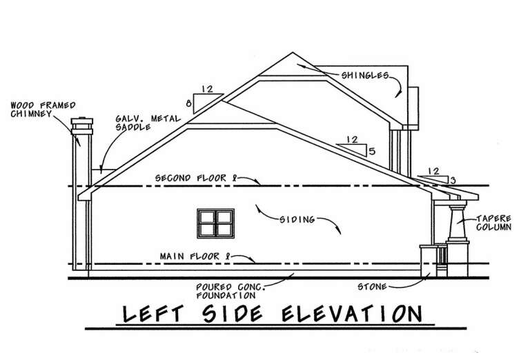 Craftsman House Plan #402-00885 Elevation Photo