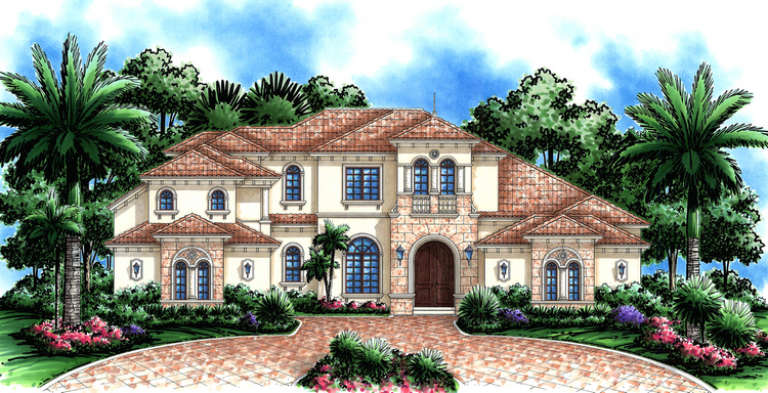 Mediterranean House Plan #575-00060 Elevation Photo