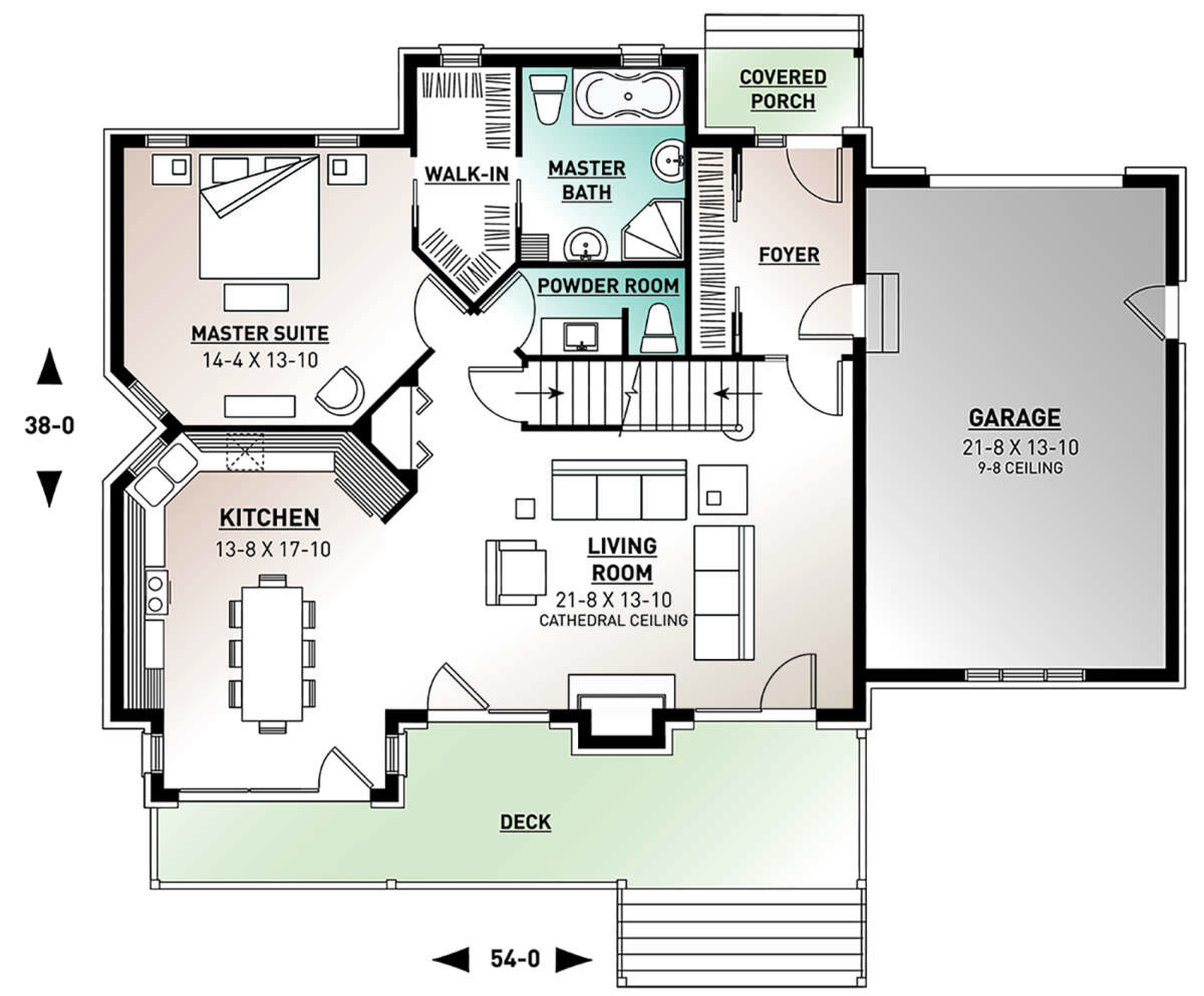 Main Floor for House Plan #034-00101
