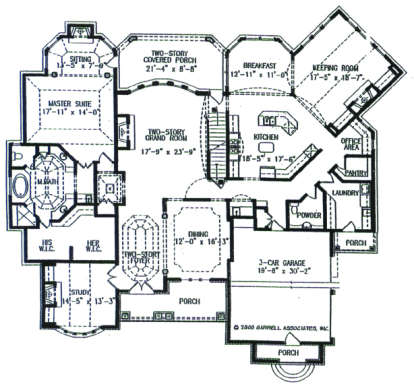 Floorplan 1 for House Plan #699-00001