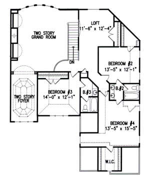 Floorplan 2 for House Plan #699-00003