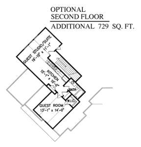0ptioanl Second Floor for House Plan #699-00007