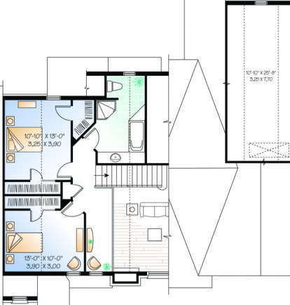 Second Floor for House Plan #034-00102