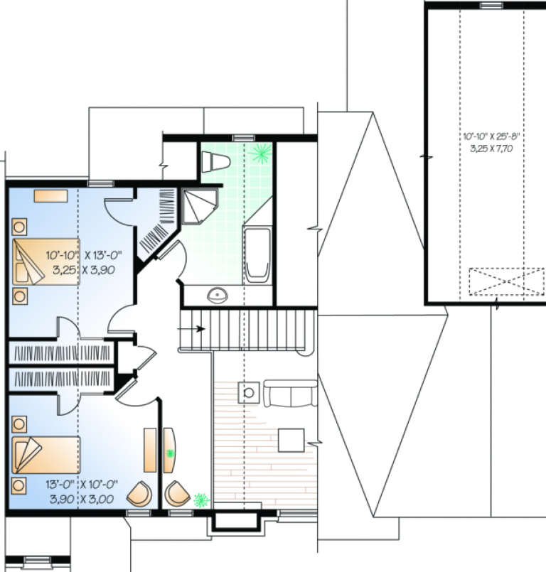 House Plan House Plan #495 Drawing 3