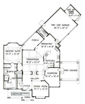 Floorplan 1 for House Plan #699-00008