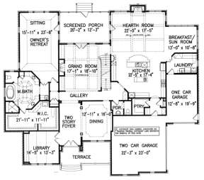 Floorplan 1 for House Plan #699-00009