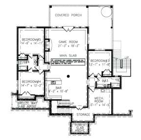 Basement Floor Plan for House Plan #699-00013