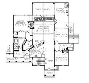 First Floor Plan for House Plan #699-00013