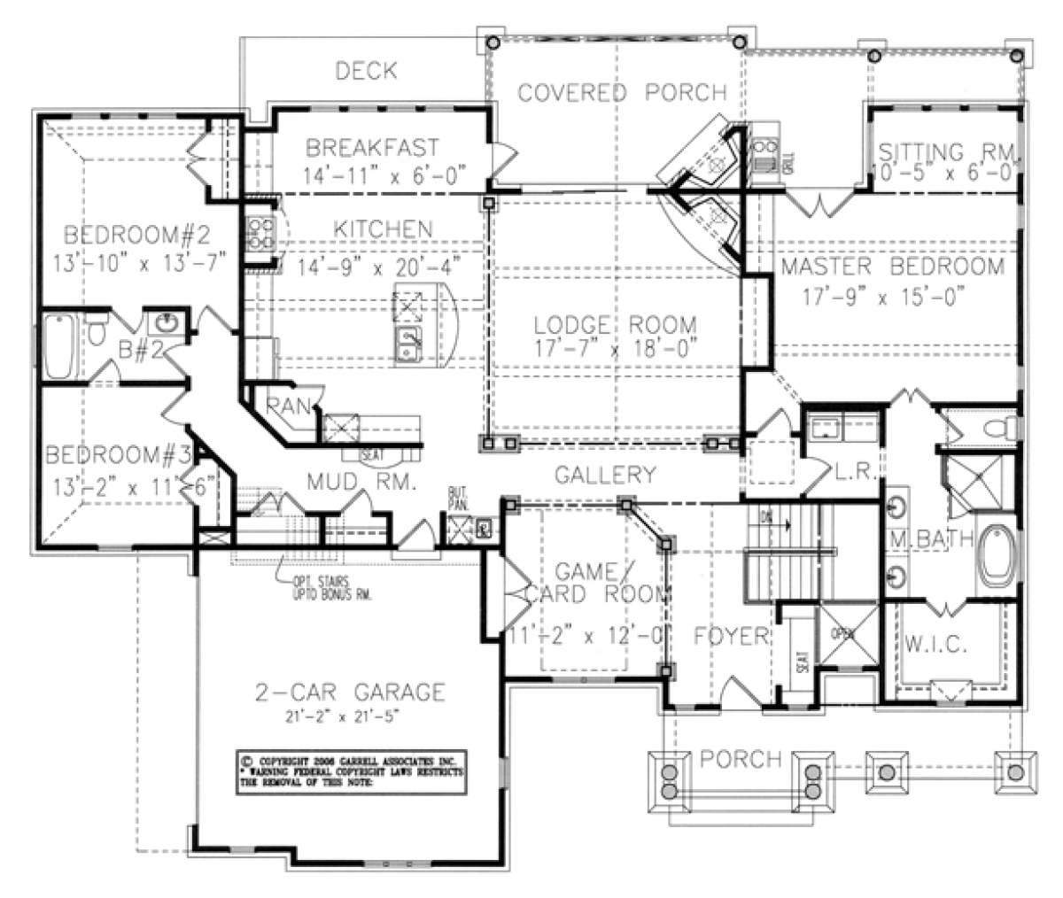 Floorplan 1 for House Plan #699-00016