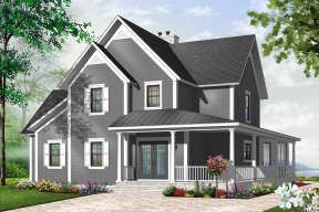 Vacation House Plan #034-00103 Elevation Photo
