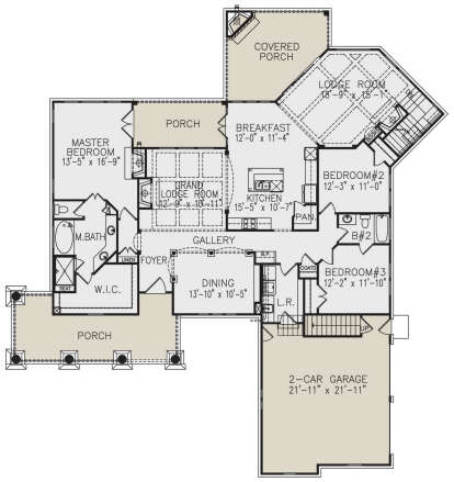 Main Floor  for House Plan #699-00018