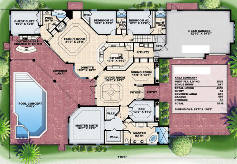 House Plan House Plan #4969 Drawing 1