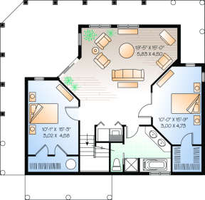 Basement Floor for House Plan #034-00104