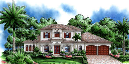 4 Bed, 3 Bath, 3397 Square Foot House Plan - #575-00067