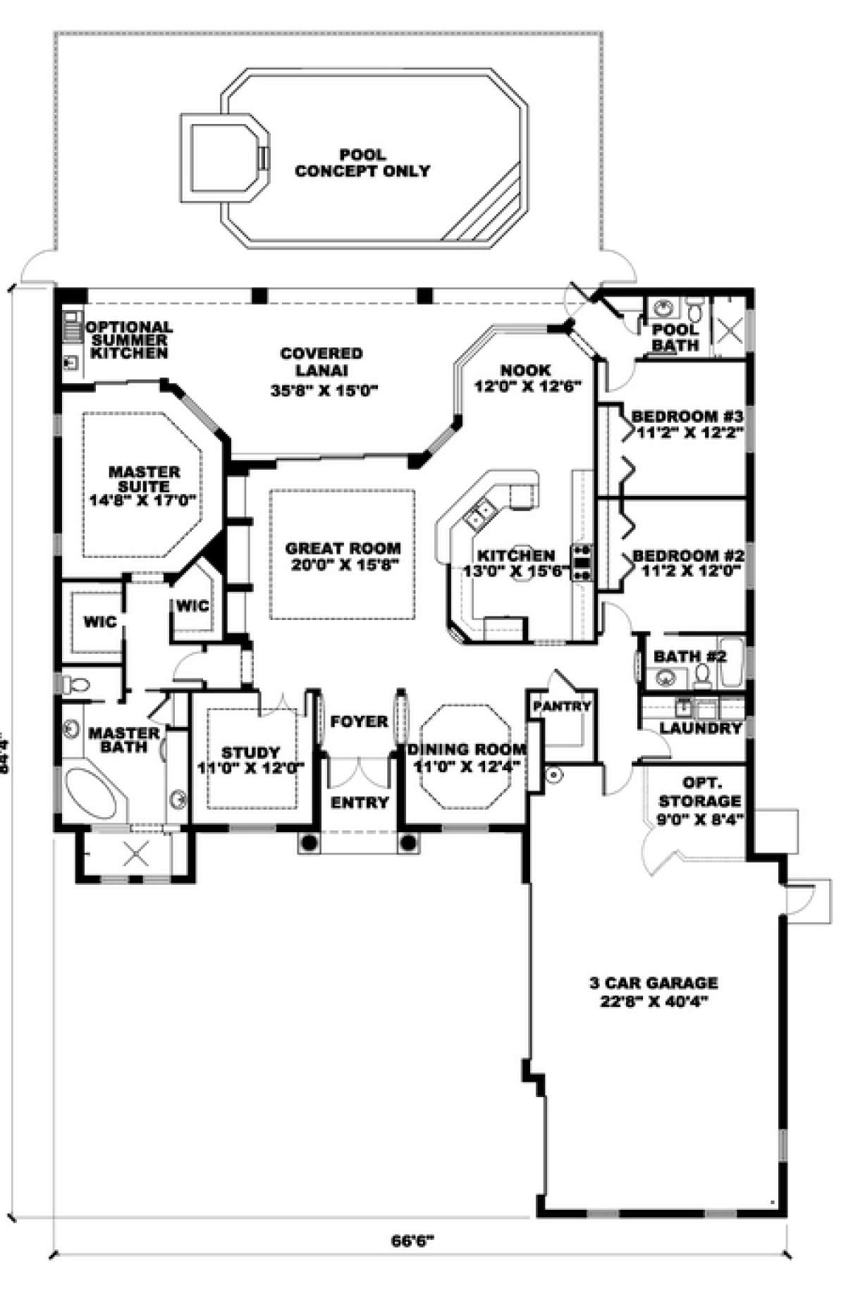 Floorplan 1 for House Plan #575-00069