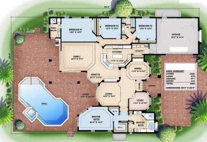 Floorplan 1 for House Plan #575-00070