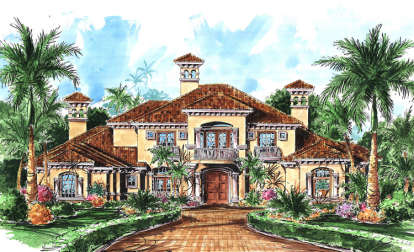 Luxury House Plan #575-00072 Elevation Photo