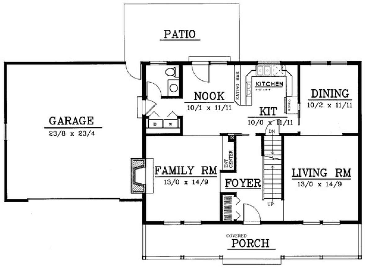 Floorplan 1 for House Plan #692-00004
