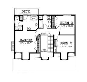 Floorplan 2 for House Plan #692-00004