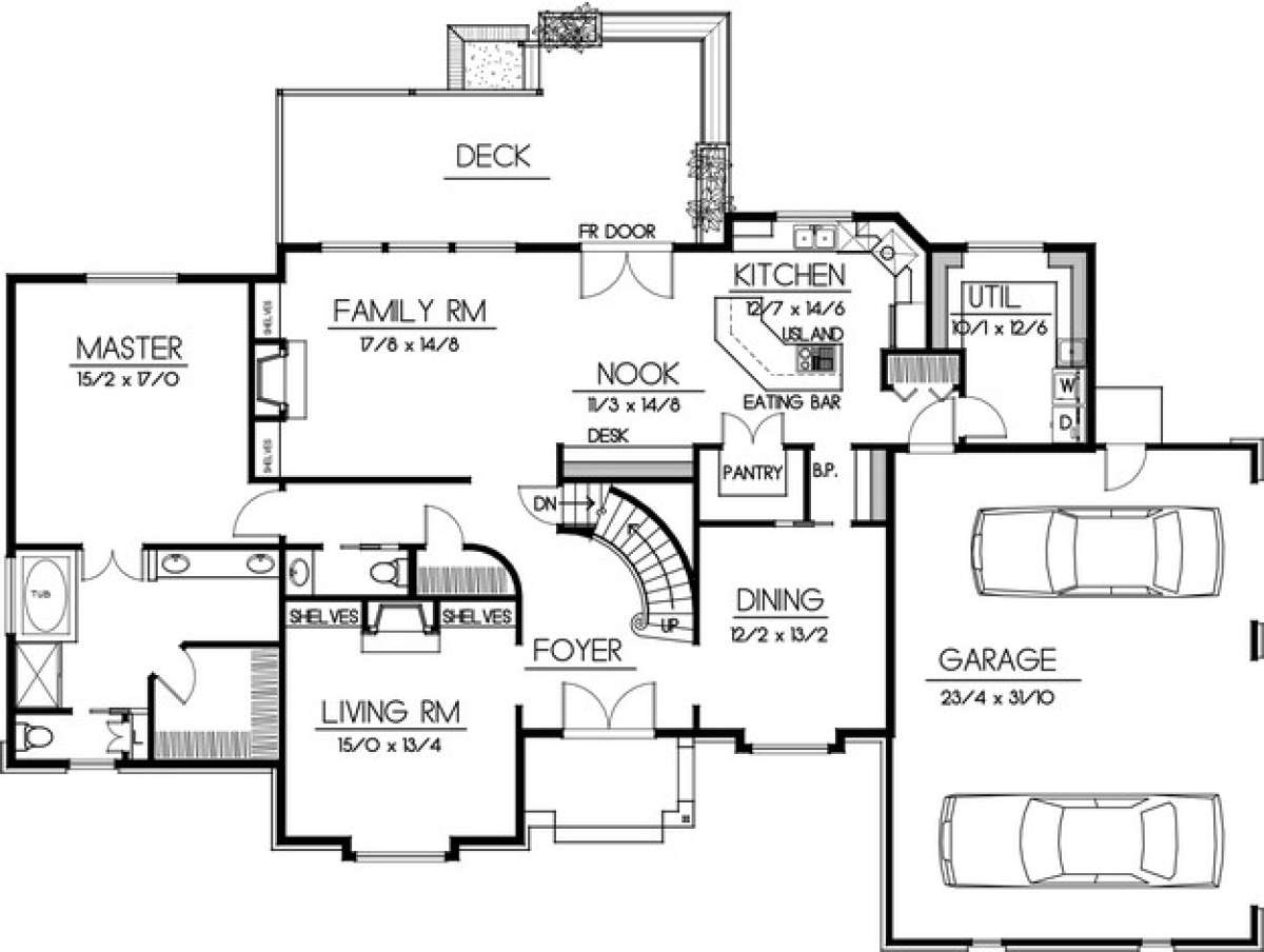 Floorplan 1 for House Plan #692-00006