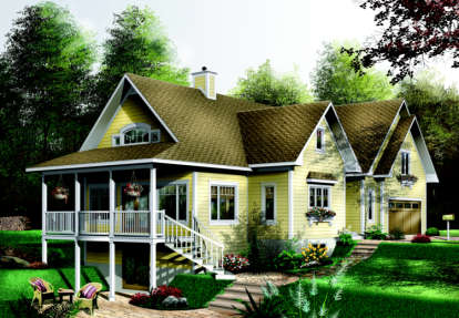 3 Bed, 3 Bath, 2219 Square Foot House Plan - #034-00105
