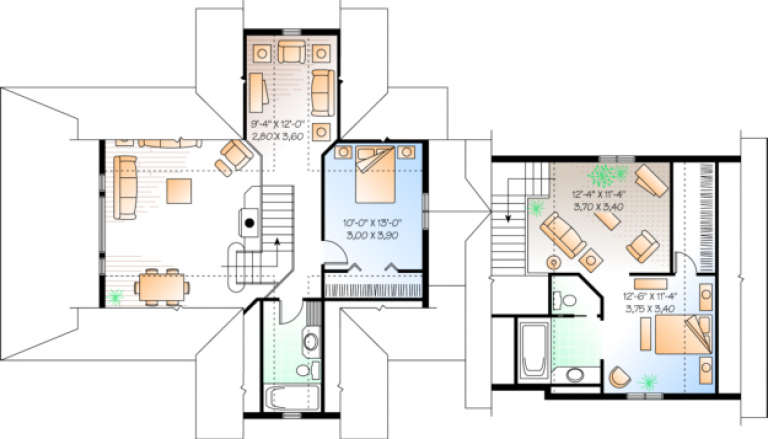 House Plan House Plan #498 Drawing 2