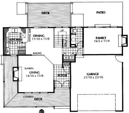Floorplan 1 for House Plan #692-00007