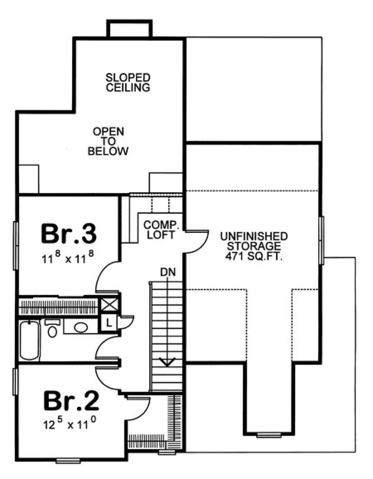 Floorplan 2 for House Plan #402-00887