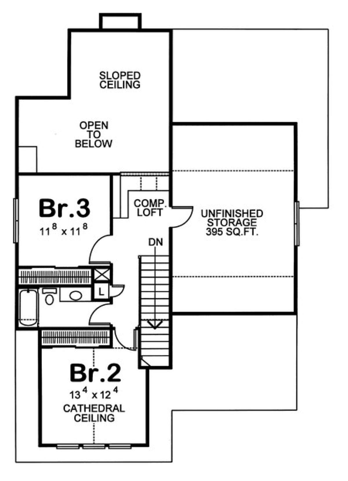 Floorplan 2 for House Plan #402-00888