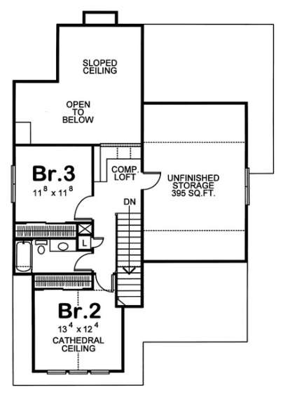 Floorplan 2 for House Plan #402-00888