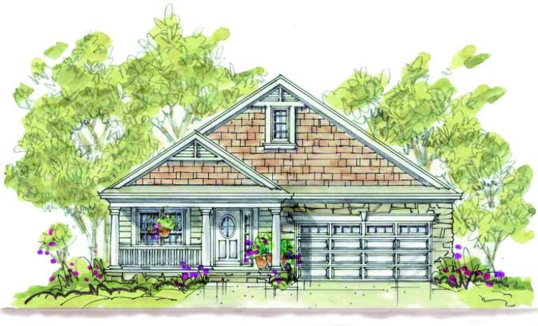 Ranch House Plan #402-00891 Elevation Photo
