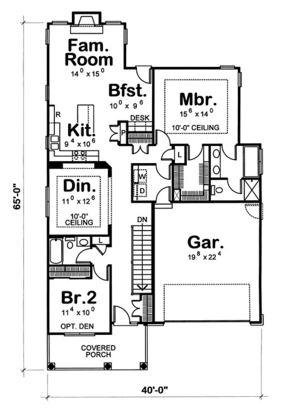 Floorplan 1 for House Plan #402-00892